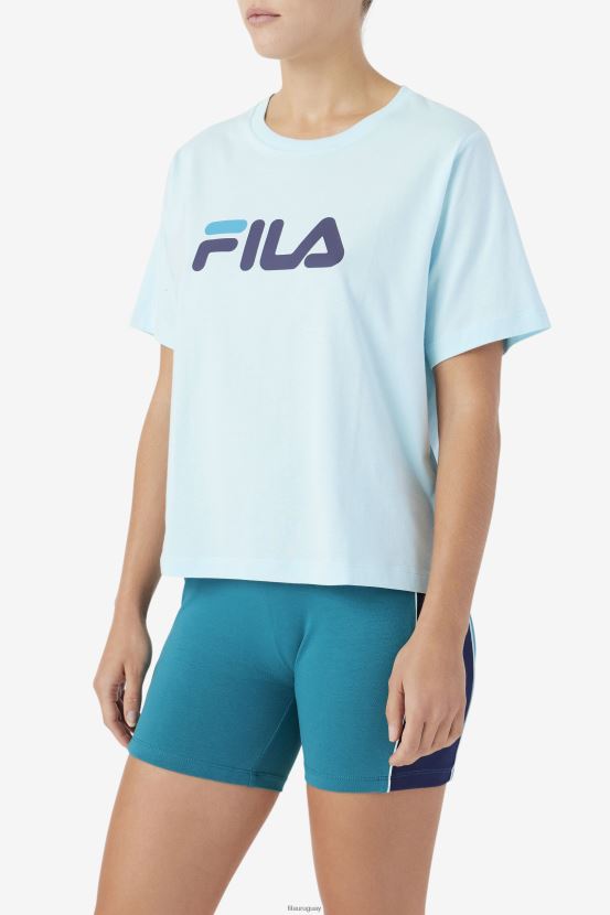 agua helada/marina/bahía de vizcaya FILA thea tee fila iced aqua/navy/biscay bay 6L8PR21448