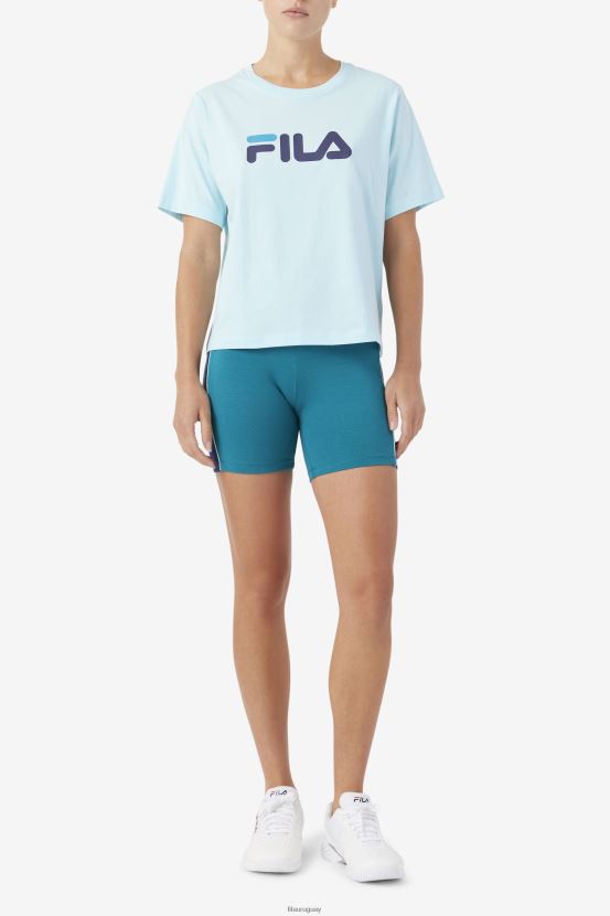 agua helada/marina/bahía de vizcaya FILA thea tee fila iced aqua/navy/biscay bay 6L8PR21448