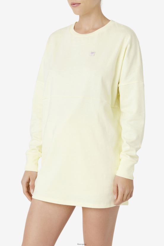 amarillo tierno FILA Camiseta extragrande de manga larga de Fila Janet en amarillo tierno 6L8PR21467