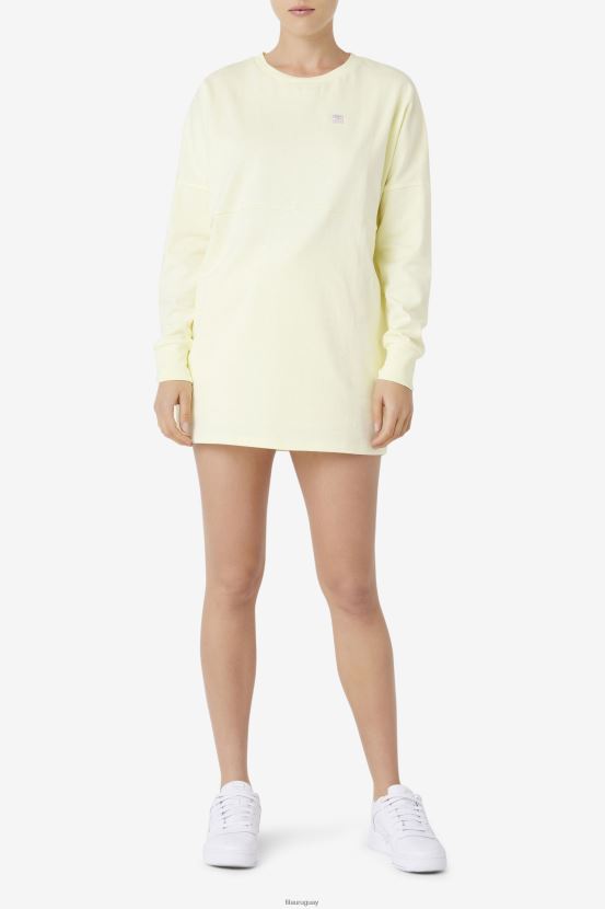 amarillo tierno FILA Camiseta extragrande de manga larga de Fila Janet en amarillo tierno 6L8PR21467