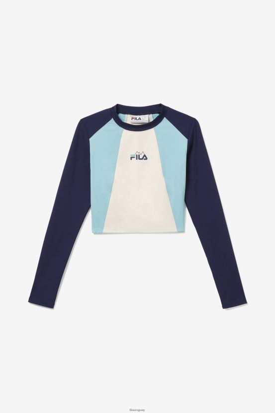azul marino/agua helada/garceta FILA fila whitely top azul marino/iced aqua/egret 6L8PR21375