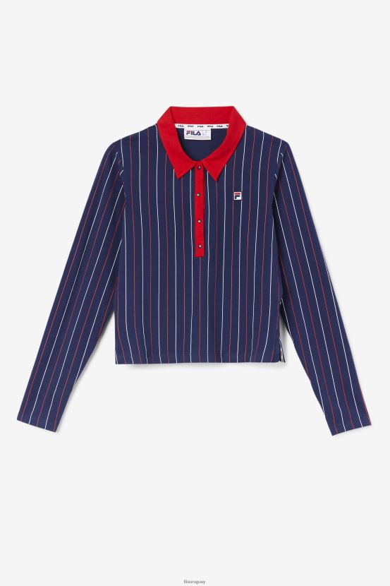 azul marino/rojo/blanco FILA polo manga larga jada azul marino/rojo/blanco fila 6L8PR21385