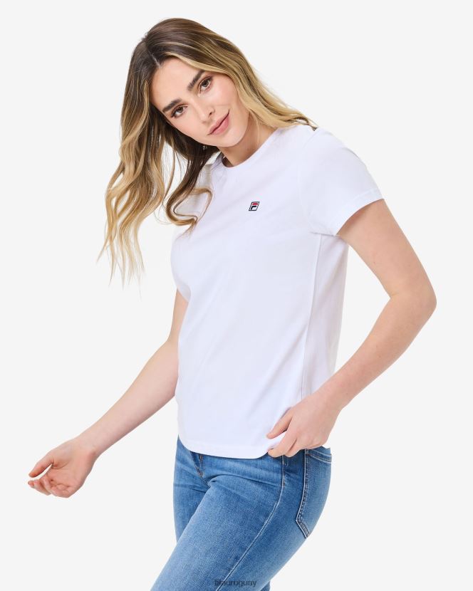 blanco FILA camiseta fila blanca volara badge 2.0 6L8PR22938