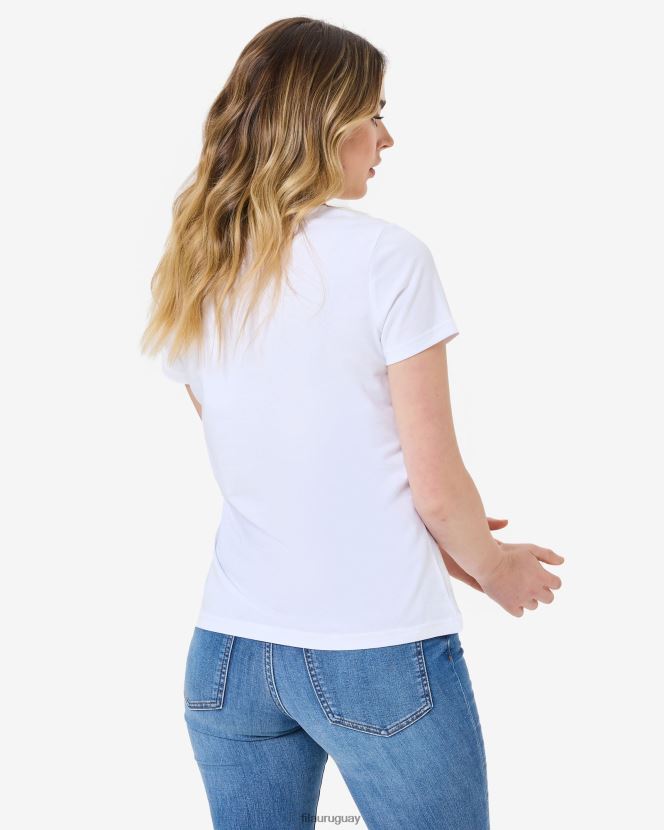 blanco FILA camiseta fila blanca volara badge 2.0 6L8PR22938