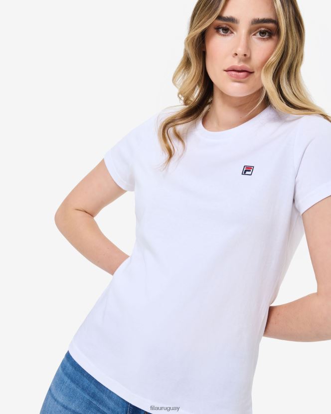 blanco FILA camiseta fila blanca volara badge 2.0 6L8PR22938