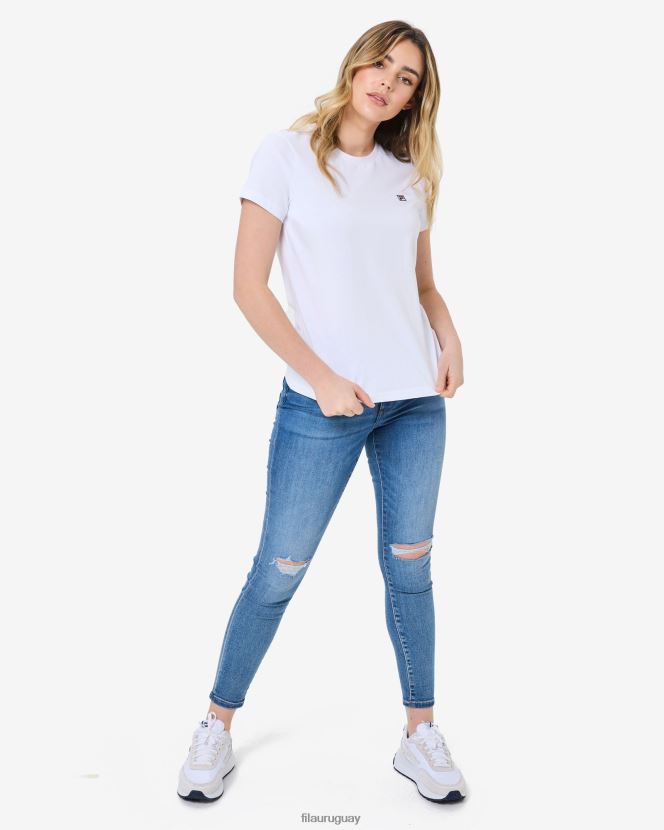 blanco FILA camiseta fila blanca volara badge 2.0 6L8PR22938