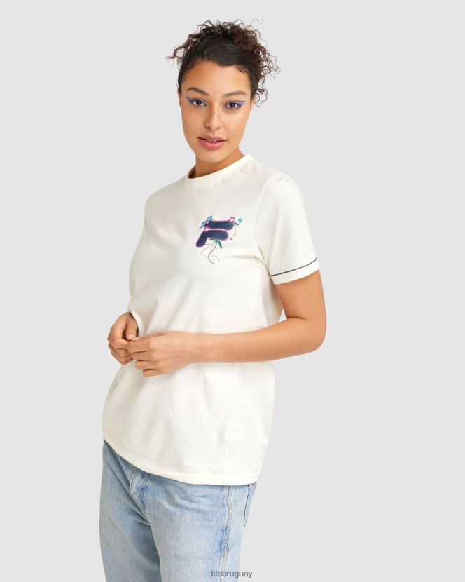 garceta FILA camiseta tally mujer fila egret 6L8PR22804