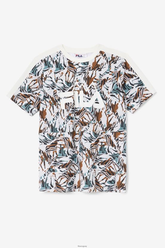 impresión de garceta/tormentosa/lago profundo FILA camiseta novio nataly fila egret/stormy/deep lake print 6L8PR21376