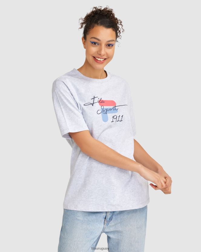 marga gris claro FILA camiseta fila cinzia gris claro marle mujer 6L8PR22838