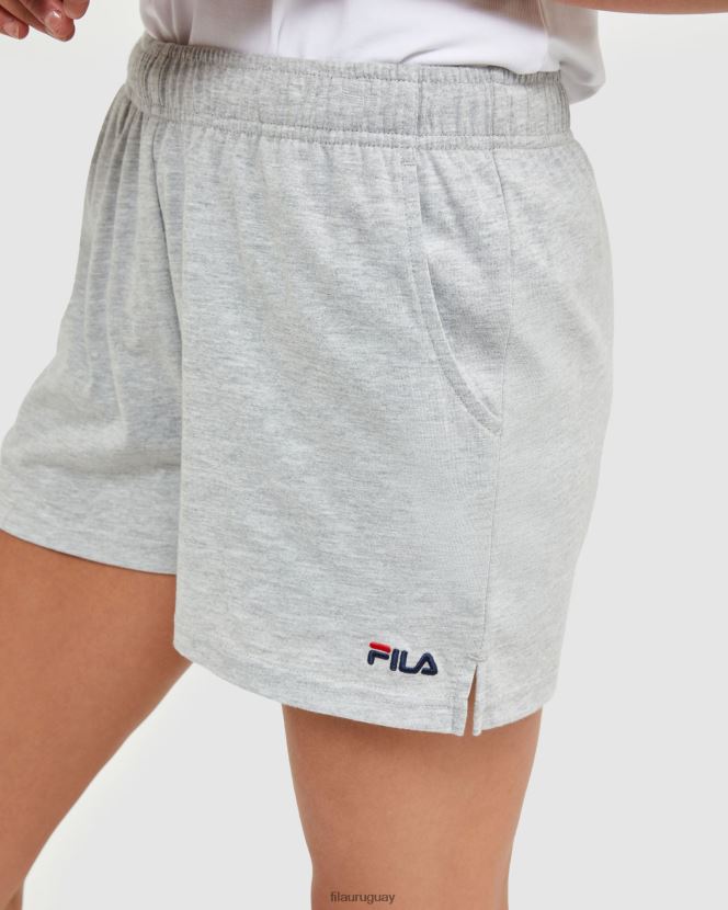 marga plateada FILA pantalones cortos de punto clásicos para mujer plata marle fila 6L8PR22873