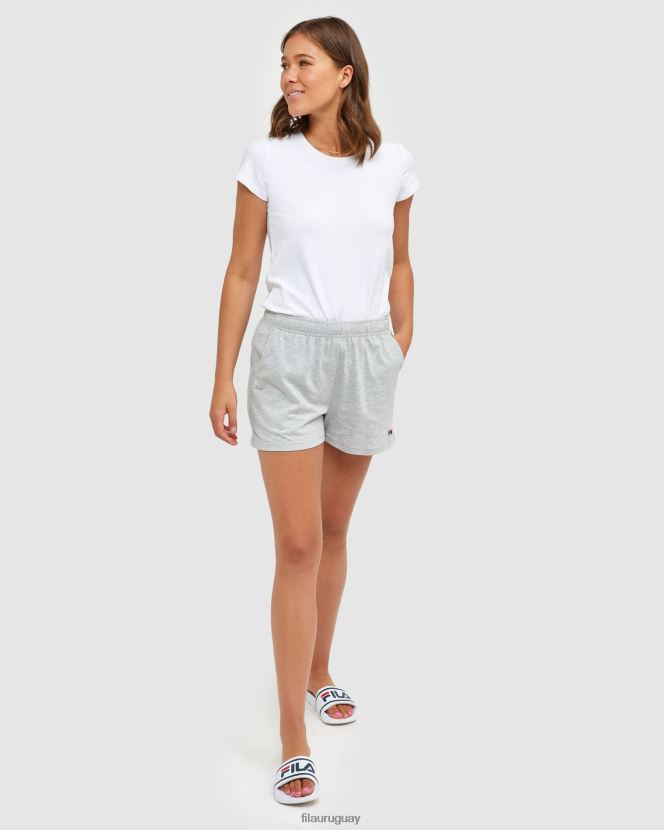 marga plateada FILA pantalones cortos de punto clásicos para mujer plata marle fila 6L8PR22873