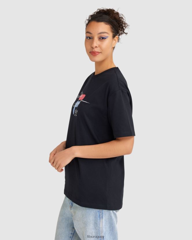 negro FILA camiseta fila cinzia mujer negra 6L8PR22839