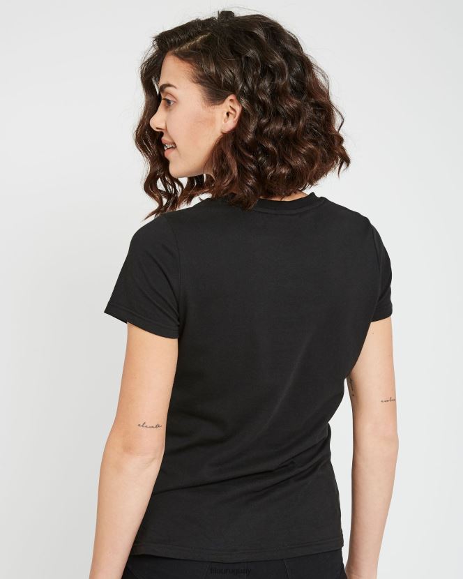 negro FILA camiseta fila volara badge negra para mujer 6L8PR22950