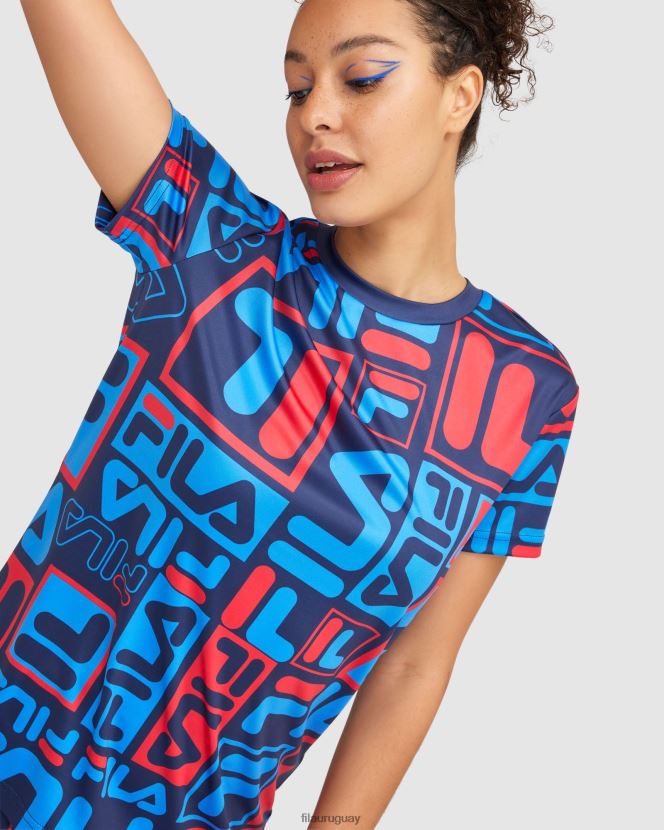 nueva marina FILA camiseta fila new azul marino anja mujer 6L8PR22854