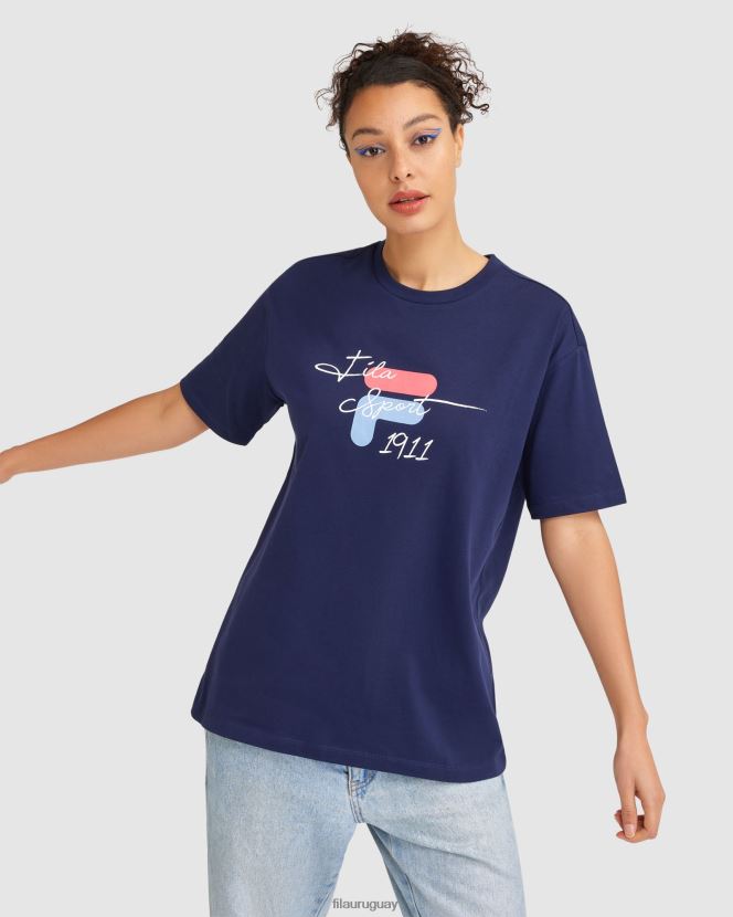 nueva marina FILA camiseta fila new azul marino cinzia mujer 6L8PR22836