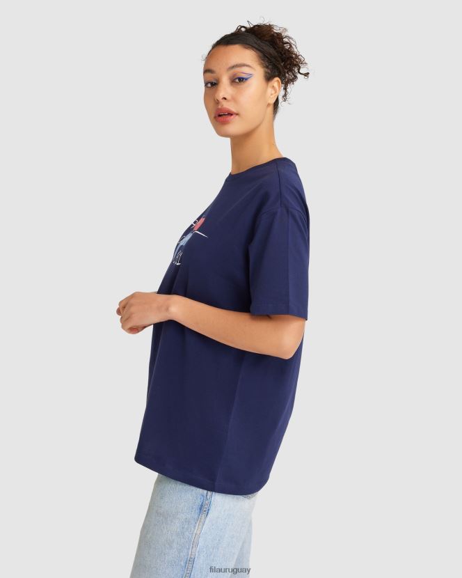 nueva marina FILA camiseta fila new azul marino cinzia mujer 6L8PR22836