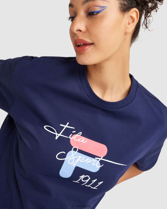 nueva marina FILA camiseta fila new azul marino cinzia mujer 6L8PR22836