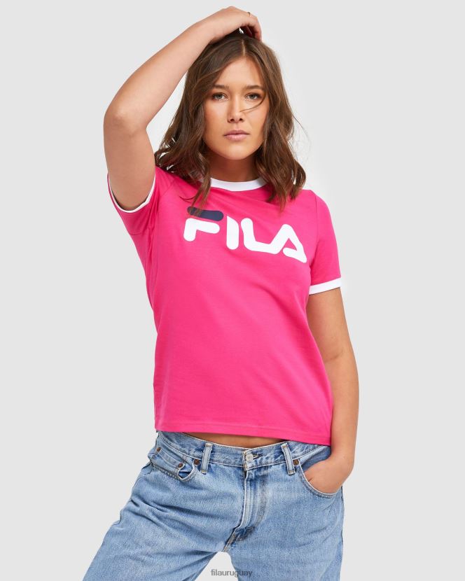 raíz de remolacha FILA camiseta ringer clásica para mujer remolacha fila 6L8PR22897