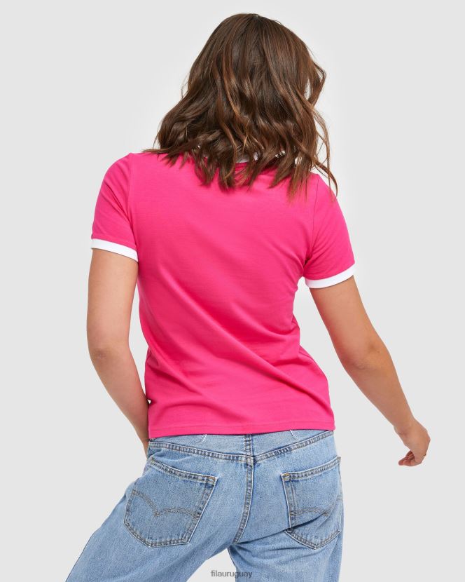 raíz de remolacha FILA camiseta ringer clásica para mujer remolacha fila 6L8PR22897