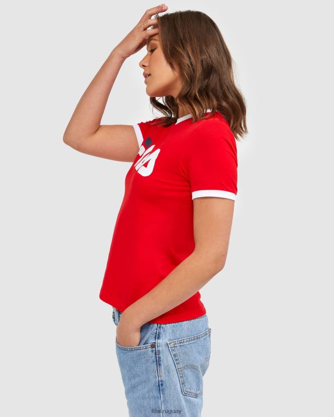 rojo FILA camiseta fila classic ringer roja para mujer 6L8PR22895