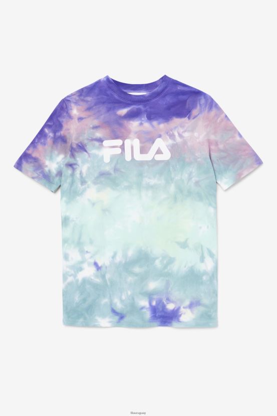 teñido anudado azul aruba FILA camiseta con efecto tie-dye alivia fila aruba blue tie-dye 6L8PR21400