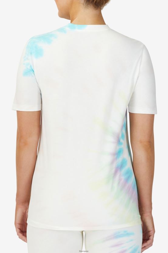 teñido anudado doble crema FILA Camiseta con teñido anudado en crema doble de fila alivia 6L8PR21401