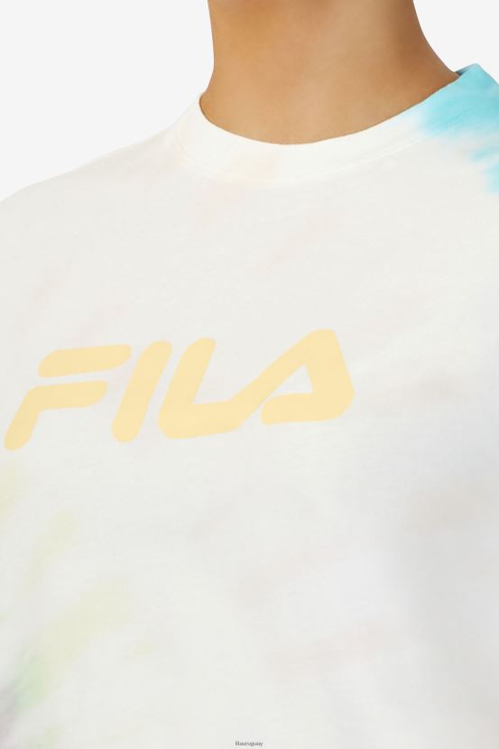 teñido anudado doble crema FILA Camiseta con teñido anudado en crema doble de fila alivia 6L8PR21401