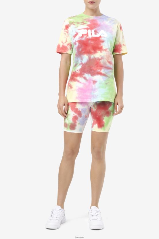 verde/blanco/bígaro/rojo FILA fila alivia tie dye camiseta verde/blanco/bígaro/rojo 6L8PR21405