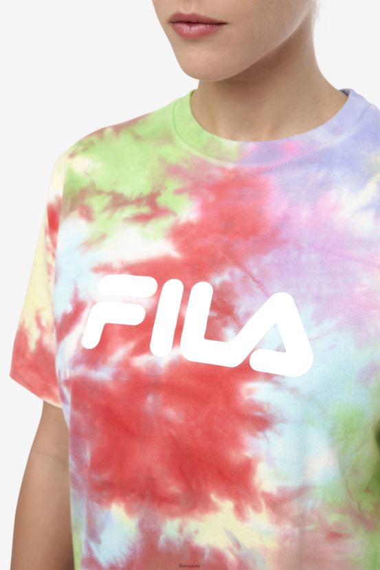 verde/blanco/bígaro/rojo FILA fila alivia tie dye camiseta verde/blanco/bígaro/rojo 6L8PR21405