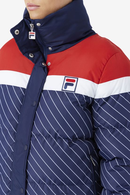 azul marino/blanco/rojo FILA chaqueta acolchada lottie azul marino/blanco/rojo fila 6L8PR21781