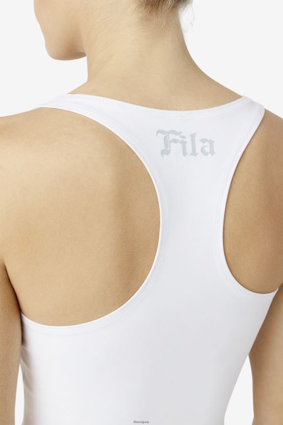 blanco FILA fila zuri reversible crop tank blanco 6L8PR21457
