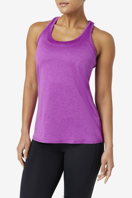 brezo de cactus morado FILA pickleball racerback tanque púrpura cactus brezo fila 6L8PR22021