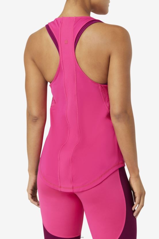 brtrosa FILA fila brtpink uplift camiseta sin mangas texturizada con espalda cruzada 6L8PR21882