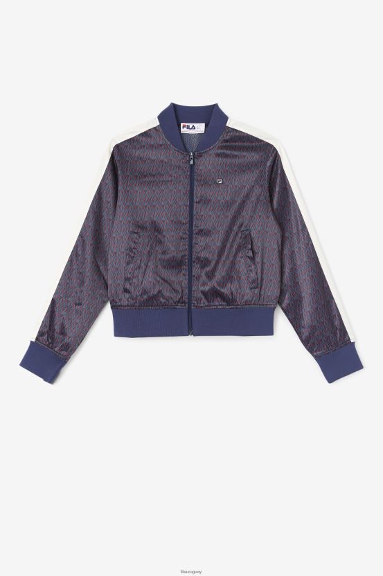 chaquetón/tofu FILA fila farah chaqueta deportiva de satén peacoat/tofu 6L8PR21777
