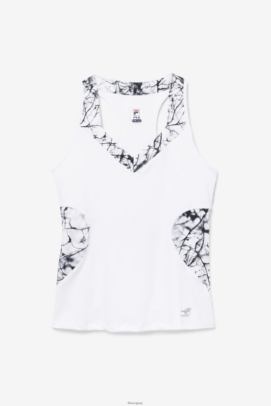 estampado mármol/blanco FILA fila pickleball halter tank estampado de mármol/blanco 6L8PR22035