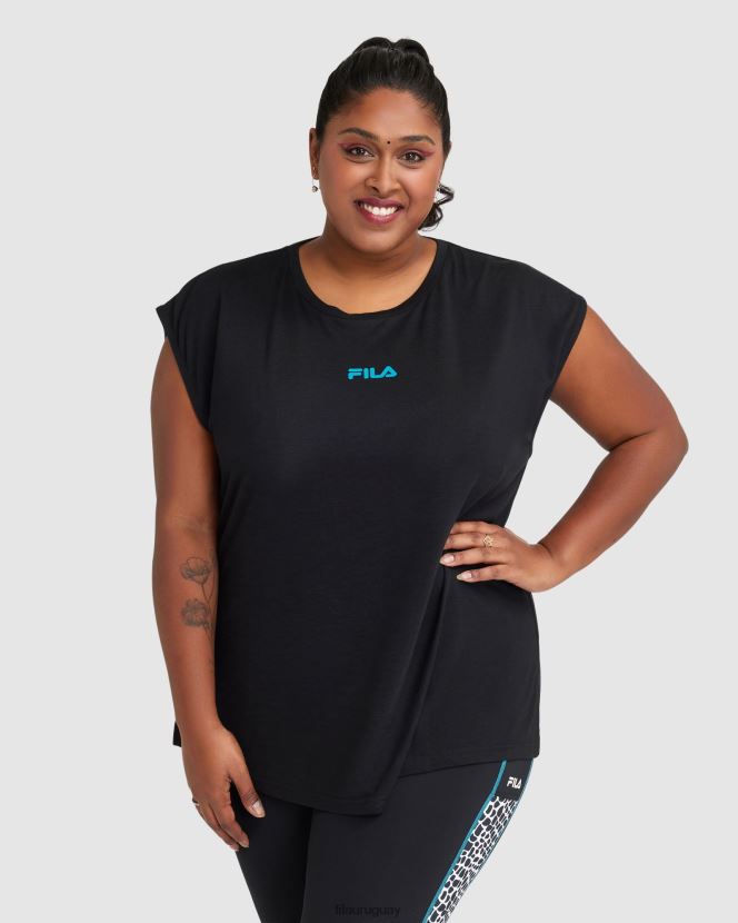 negro FILA camiseta sin mangas fila rebecca negra para mujer 6L8PR22853