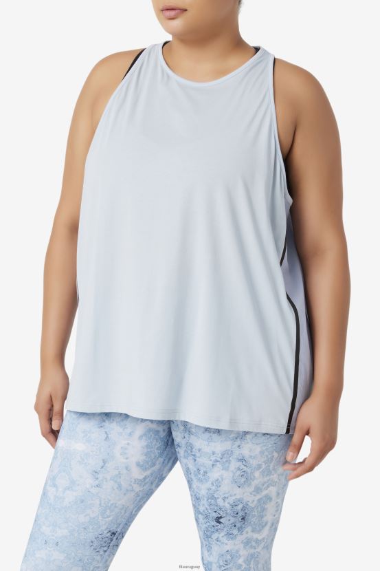 niebla azul/negro FILA fila camiseta sin mangas suelta azul niebla/negra fi-lux 6L8PR21936