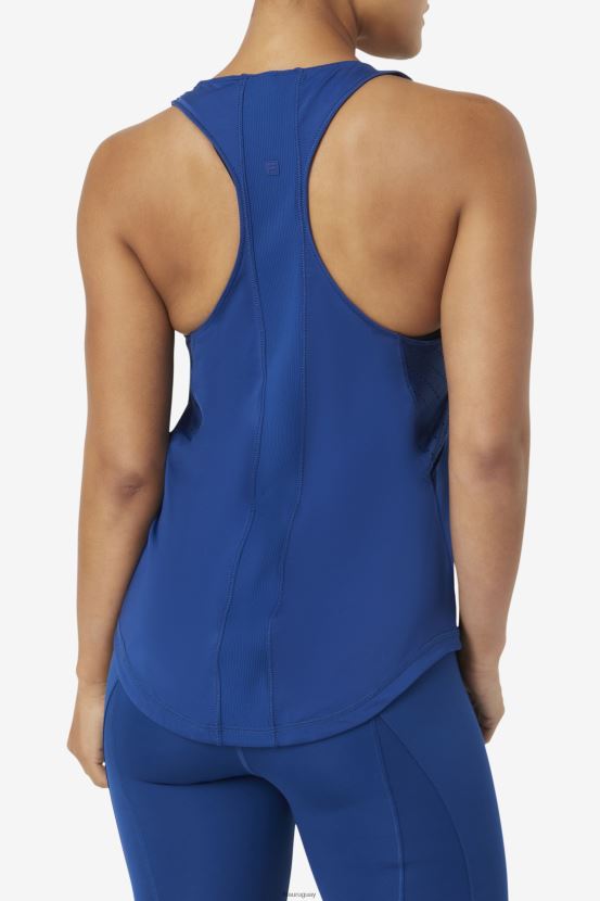peonía marina FILA Navypeony fila uplift camiseta sin mangas texturizada con espalda cruzada 6L8PR21881