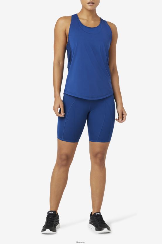 peonía marina FILA Navypeony fila uplift camiseta sin mangas texturizada con espalda cruzada 6L8PR21881