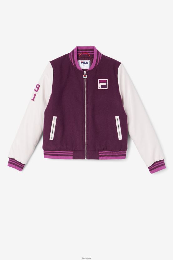 vino de uva/popurrí/rojo FILA chaqueta universitaria fila vino de uva / popurrí / rouge dixon 6L8PR21756