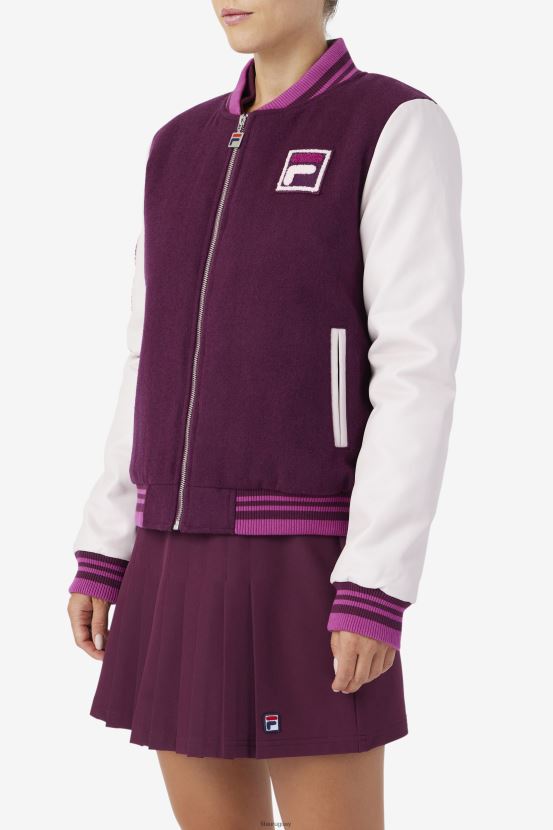 vino de uva/popurrí/rojo FILA chaqueta universitaria fila vino de uva / popurrí / rouge dixon 6L8PR21756