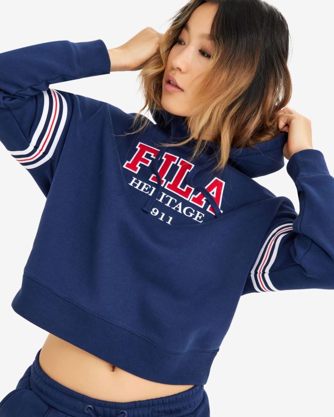 nueva marina FILA sudadera con capucha fila serena azul marino para mujer 6L8PR22910