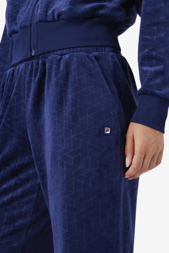 Armada FILA pantalón de chándal de velour devika fila azul marino 6L8PR21598