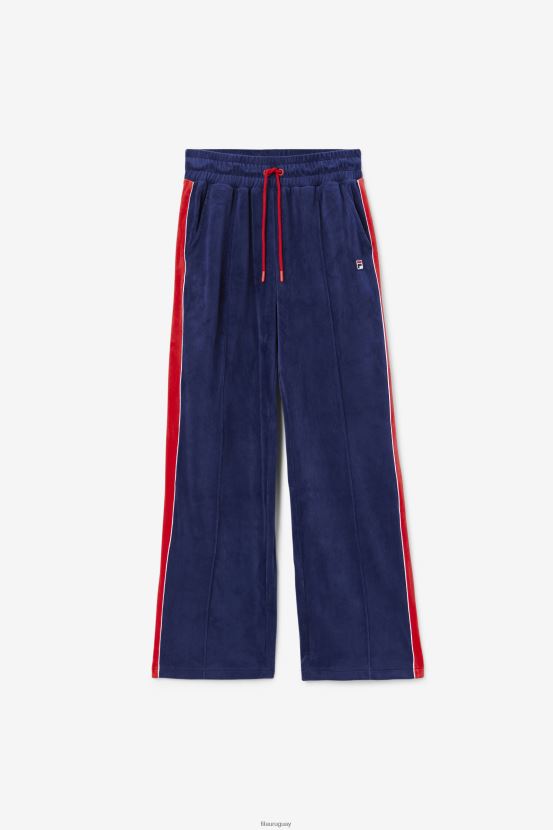 azul marino/blanco/rojo FILA pantalón fila valery velour azul marino/blanco/rojo 6L8PR21581