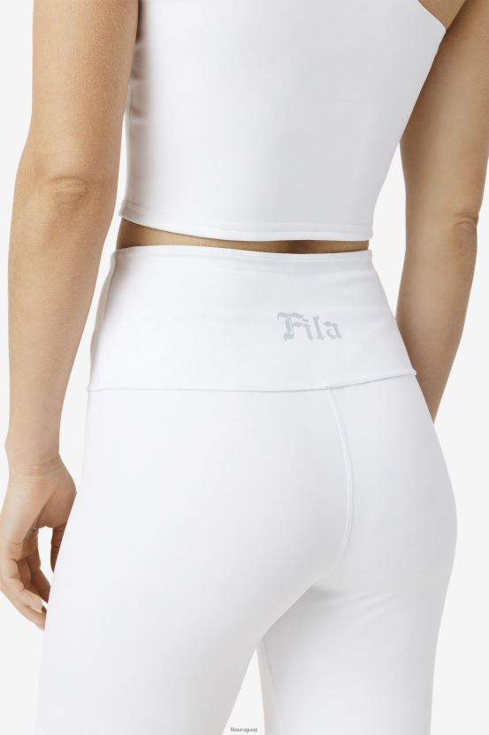 blanco/blanco brillante FILA pantalón corto ciclista reversible amirra white/lucent white fila 6L8PR21692