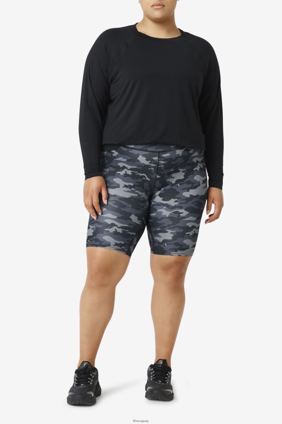 camuflaje oscuro FILA pantalón corto de bicicleta fila forza 8inch camuflaje oscuro 6L8PR21951