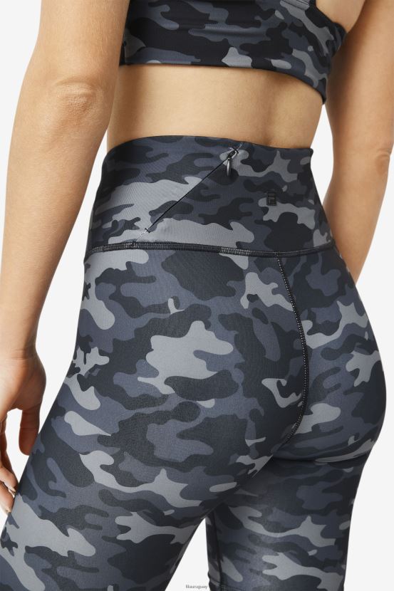 camuflaje oscuro/negro FILA Pantalón corto de bicicleta Forza de 8 pulgadas fila dark camo/black 6L8PR21940