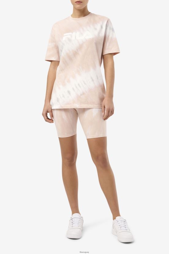 gardenia/blanco/bloque belga FILA pantalón corto ciclista fila gardenia/blanco/belgian block taima tie-dye 6L8PR21678