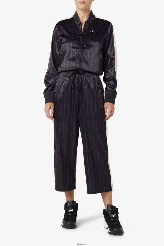 negro/tofu FILA pantalón cropped satinado fila aviana negro/tofu 6L8PR21665