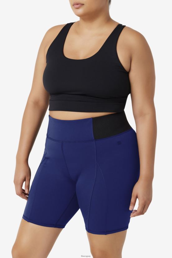 peonía azul marino/negro FILA pantalón corto ciclista con textura forza 8inch azul marino peonía/negro fila 6L8PR21962